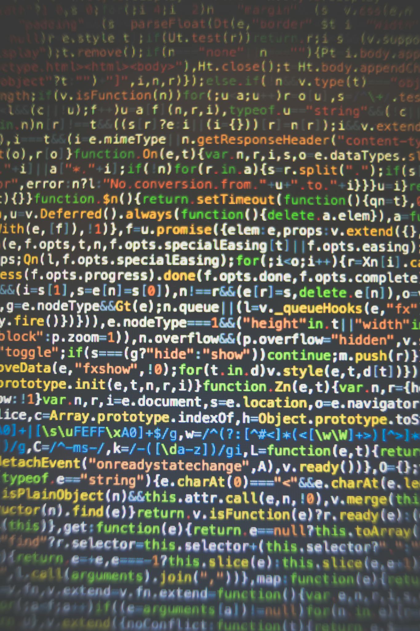 Vibrant code displayed on a computer screen showcasing programming and software development concepts.