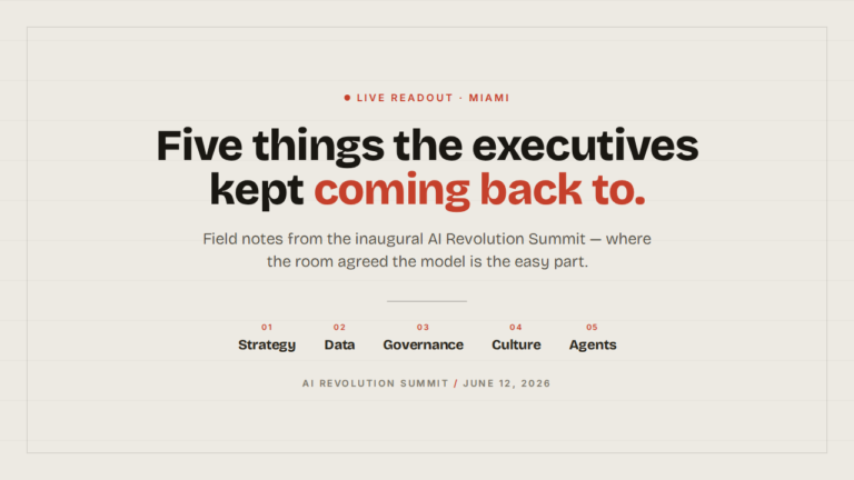 What I Took Away From the First AI Revolution Summit